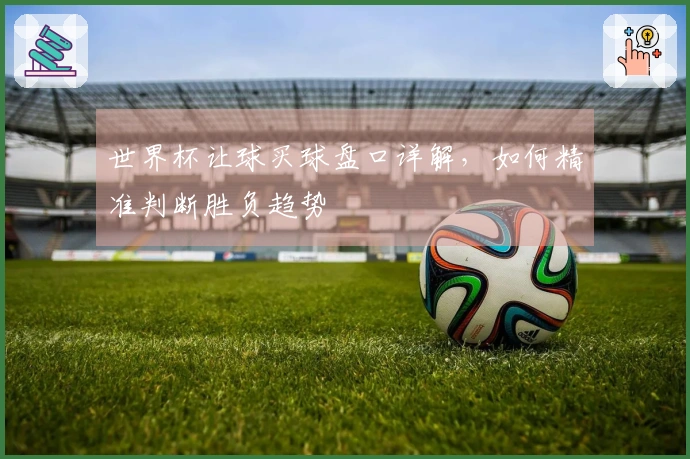 世界杯让球买球盘口详解，如何精准判断胜负趋势